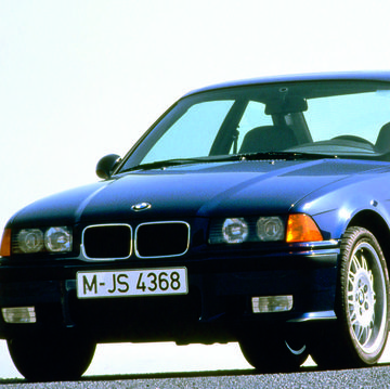 bmw e36 m3 1995 coupe blue front three quarter
