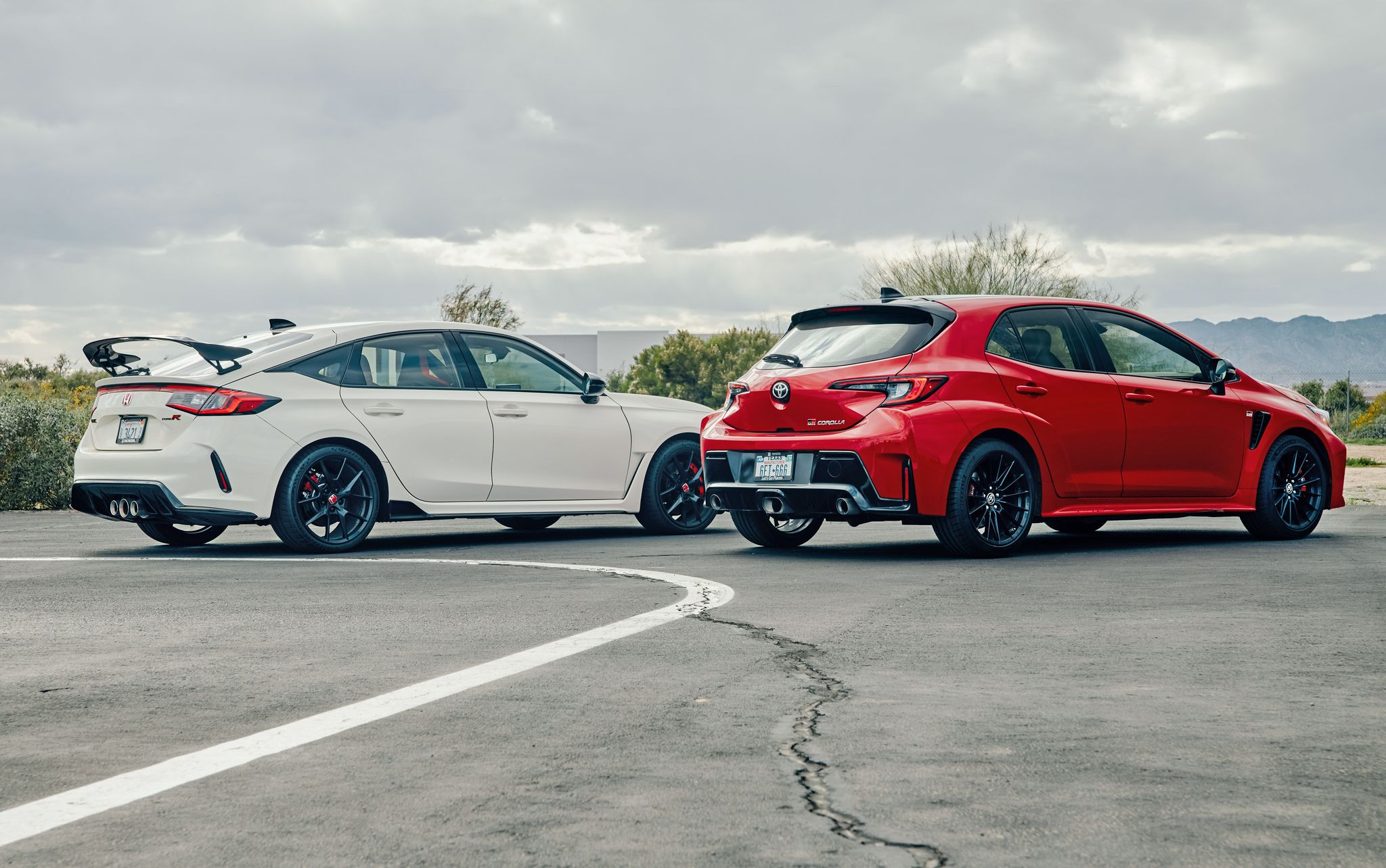 2023 honda civic type r and the toyota 2023 gr corolla