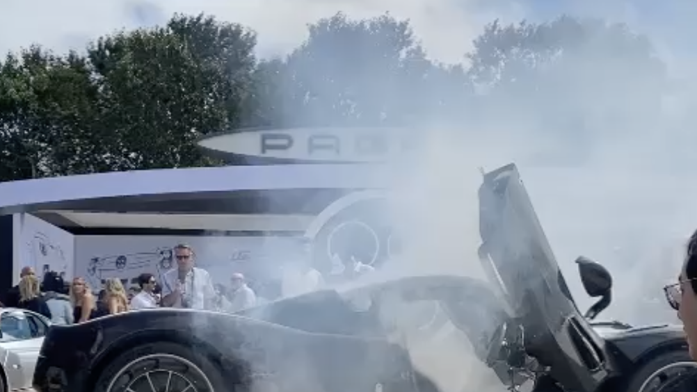 preview for Video: Pagani Utopia Supercar Pours Smoke on Display at Quail During Monterey Car Week